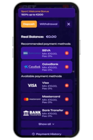 Registrarse y depositar en Plinko